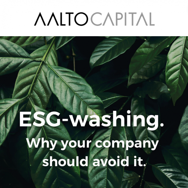 ESG-washing and why you should avoid it