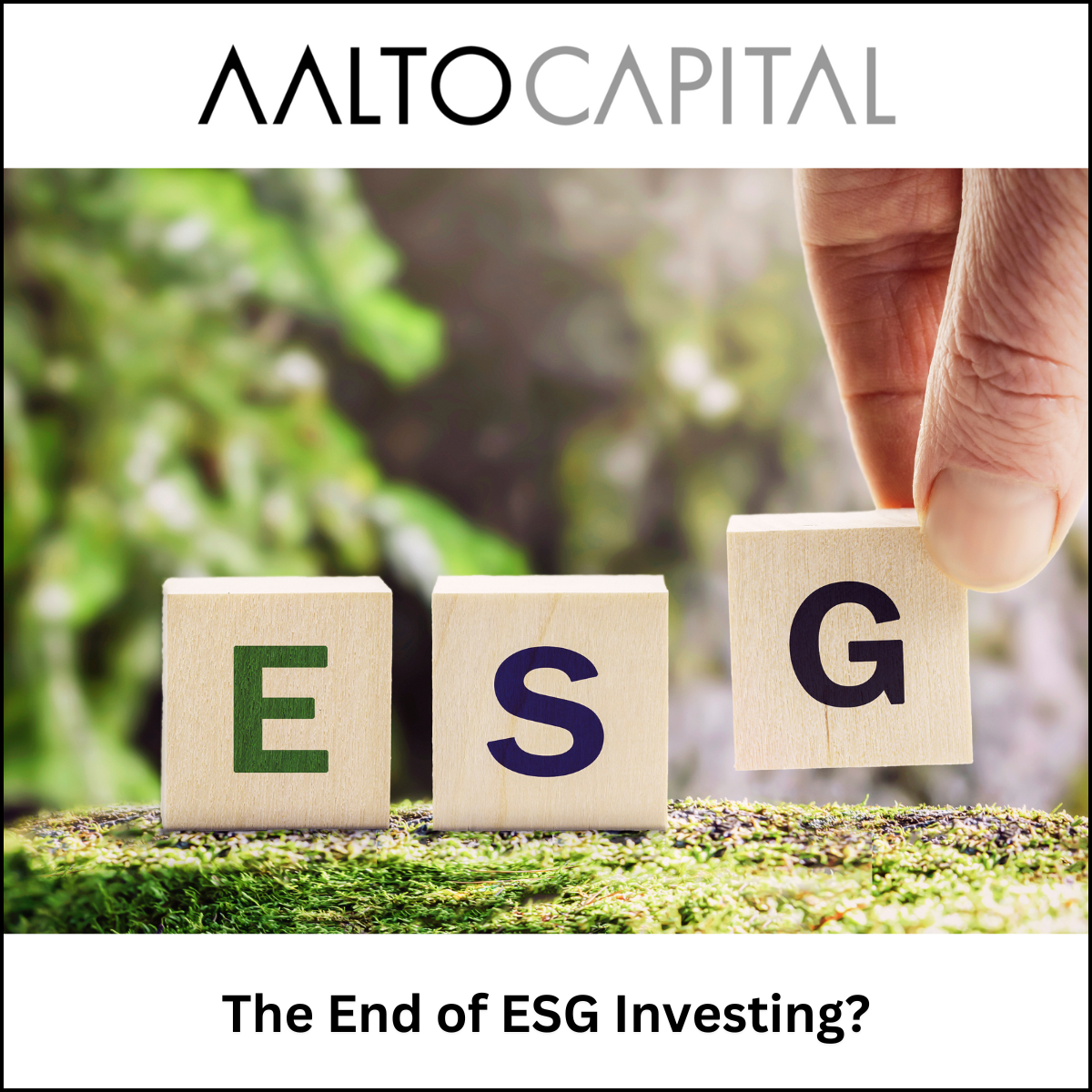 The End of ESG Investing?